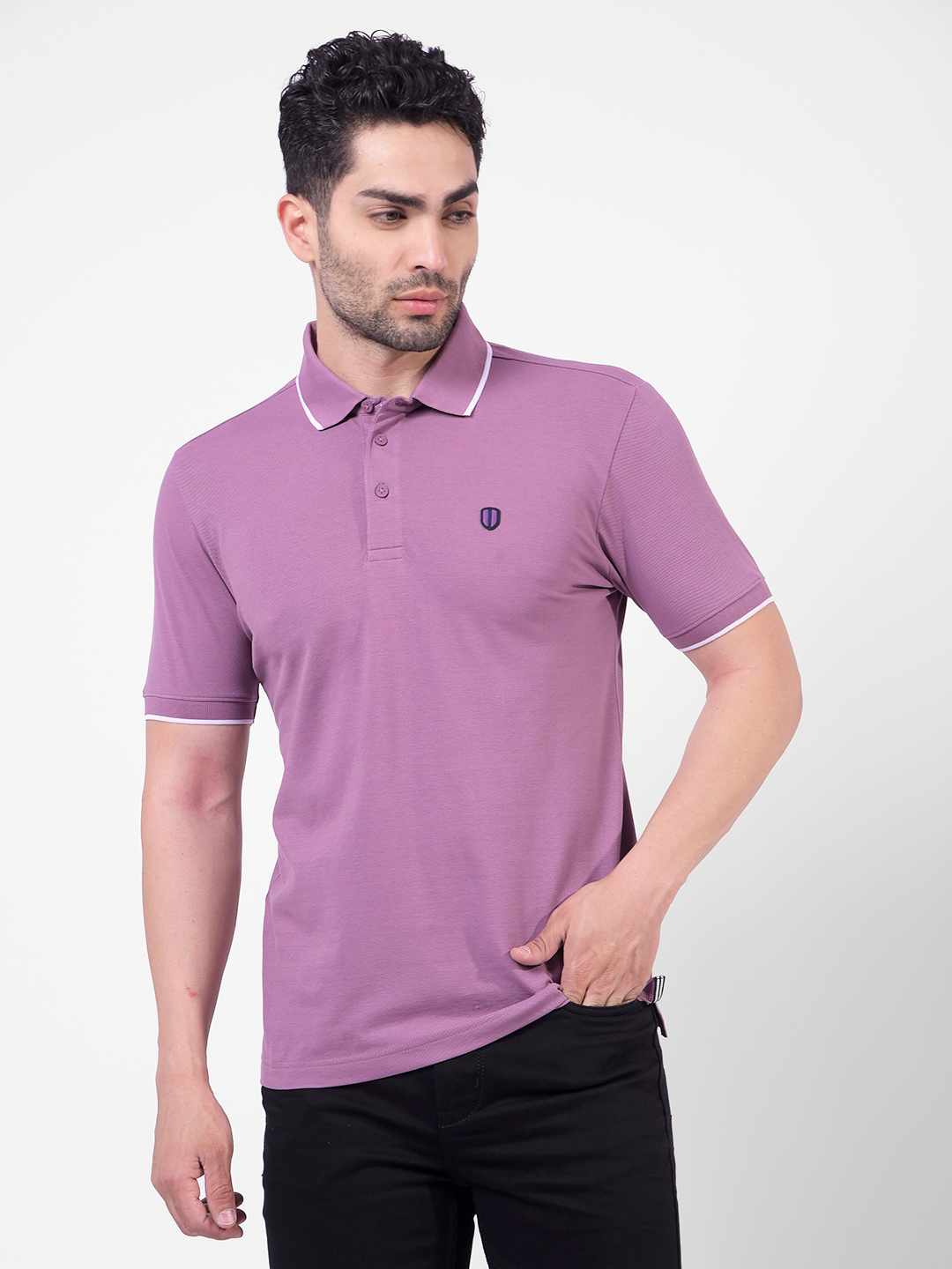 Numero Uno Men Solid Purple T-Shirt